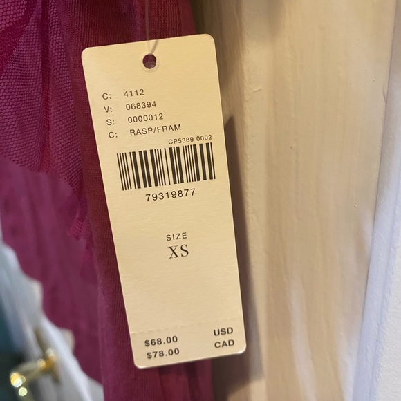 Anthropologie Pilcro Tulle Mesh Tee in Raspberry - Picture 4 of 12